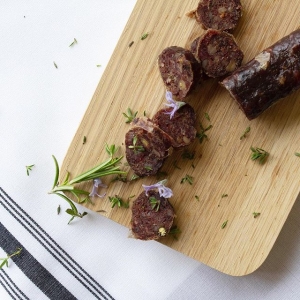 British lamb salami created by artisan British charcuterie makers, Cornish Charcuterie