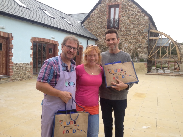 Oliver Peyton with Richard & Fionagh after filming BBC2 Food & Drink programme